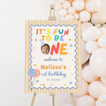 Fun To Be One Colourful 1st Birthday Welcome