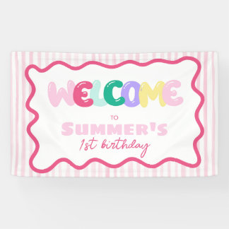 Fun to be One! Colourful 1st Birthday Welcome Banner