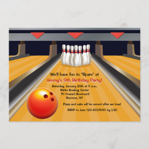 Fun To Spare Bowling Invitation