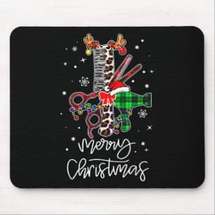 Fun Tool Hairdresser Barber Merry Christmas Hairst Mouse Pad