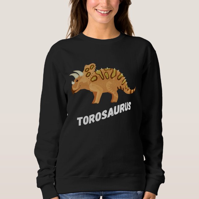 Fun Torosaurus Dinosaur Sweatshirt (Front)