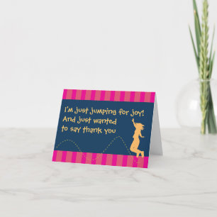 Fun Trampoline Birthday Thank You Cards - Girls