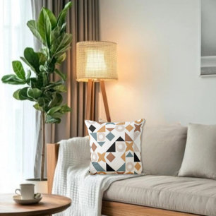 Fun Trendy Bauhaus Geometric XOXO Cushion