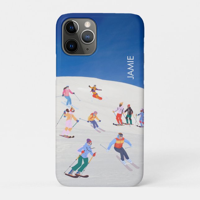 Fun Trendy Christmas Winter Travel Holidays Ski  Case-Mate iPhone Case (Back)