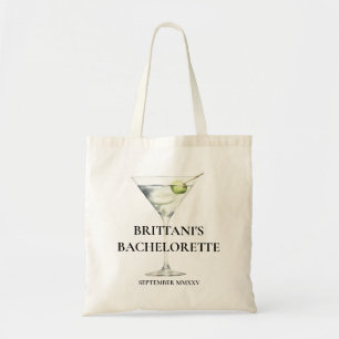 Fun Trendy Martini Bridesmaid Bachelorette Tote Bag