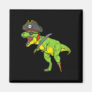 Fun TRex Pirate Dinosaur Dino Cute Halloween Costu Magnet