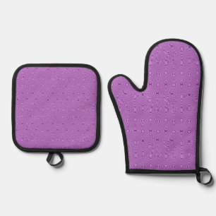 Fun Trippy Abstract Lines and Shapes Oven Mitt & Pot Holder Set