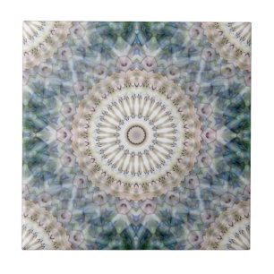 Fun Trippy Hippy Psychedelic Fractal Kaleidoscope Ceramic Tile
