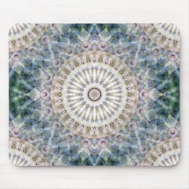 Fun Trippy Hippy Psychedelic Fractal Kaleidoscope Mouse Pad (Front)