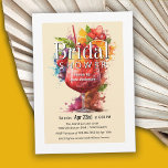 Fun Tropical Bridal Shower Cocktails Drinks Invitation<br><div class="desc">Celebrate the bride-to-be with this fabulous cocktail themed bridal shower invitation. This colourful invitation features a tropical fruity cocktail in bold colours with exotic fruit embellishing the glass. A cheerful yellow background edged in white adds chic style to the design. Personalise the easy-to-use text template with your event details.</div>