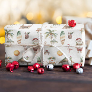 Fun Tropical Christmas Personalised  Wrapping Paper
