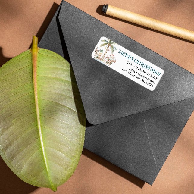 Fun Tropical Christmas | Return Address Label (Creator Uploaded)