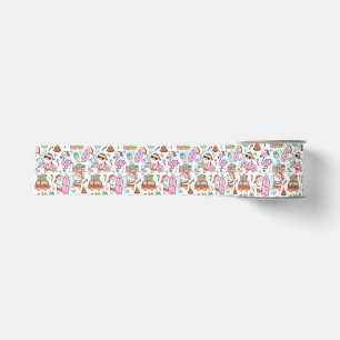 Fun Tropical Christmas Santa Grosgrain Ribbon