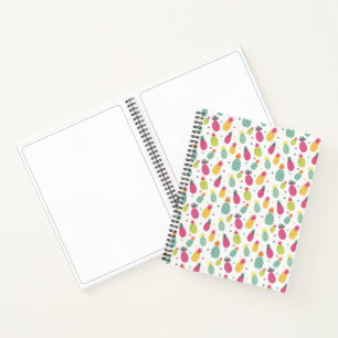 Fun Tropical Pineapple summer fruit pattern Notebook