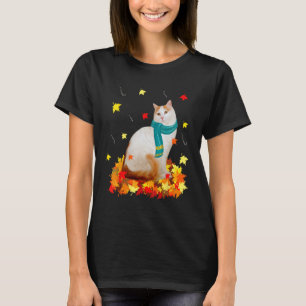 Fun Turkish Van Thanksgiving Autumn Cat Kitten Lov T-Shirt