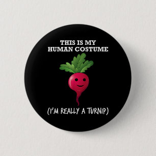 Fun Turnip Food Human Costume 6 Cm Round Badge