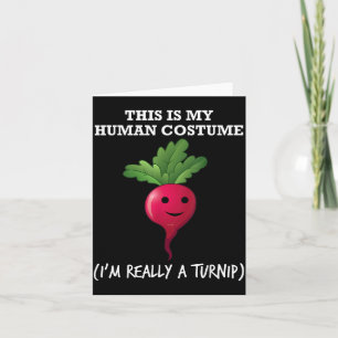Fun Turnip Food Human Costume Card