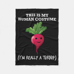 Fun Turnip Food Human Costume Fleece Blanket
