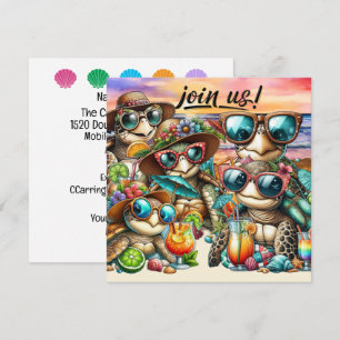 Fun Turtles Gathering Invitation
