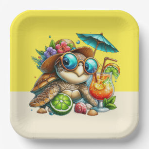 Fun Turtles Gathering Paper Plate