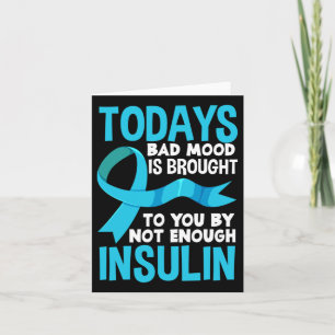 Fun Type 1 2 Diabetic T1d T2d Insulin Diabetes Awa Card