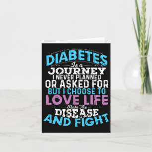Fun Type 1 Diabetes T1d Diabetic Awareness Women M Card
