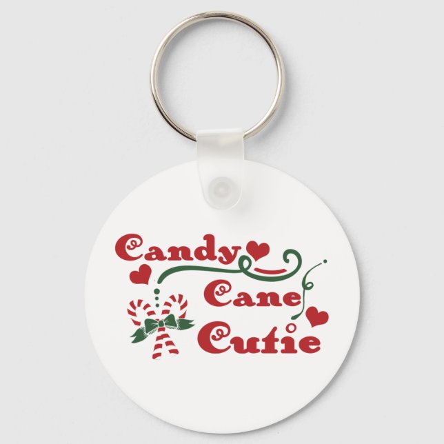 Fun Typography Christmas Key Ring (Front)