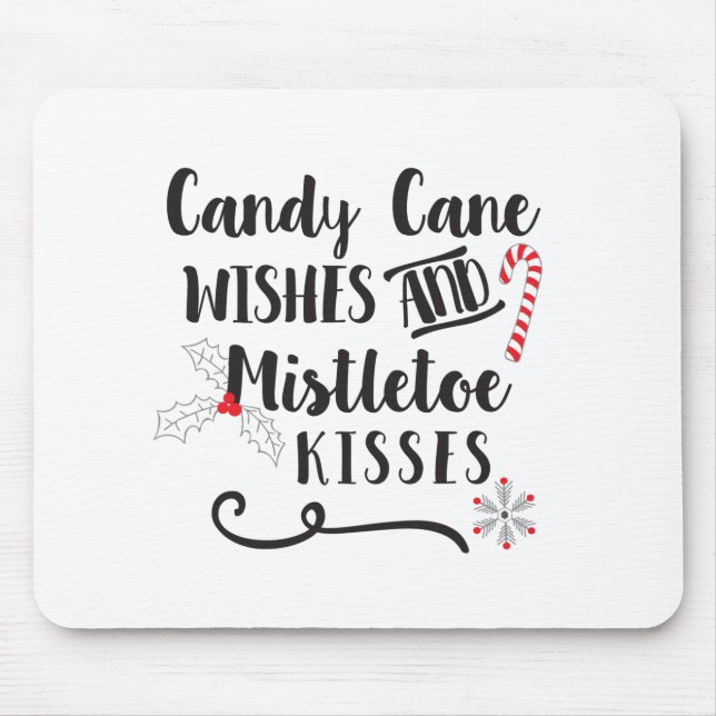 Fun Typography Christmas Mouse Pad (Front)