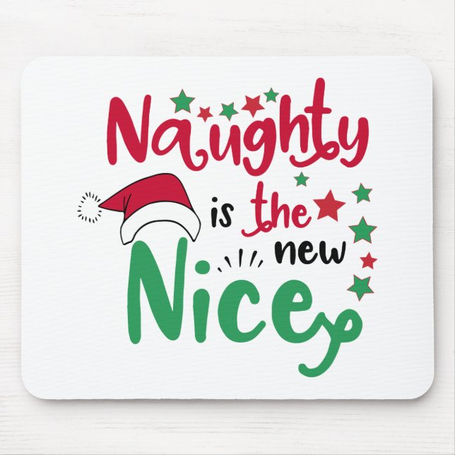 Fun Typography Christmas Mouse Pad (Front)
