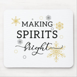 Fun Typography Christmas Mouse Pad