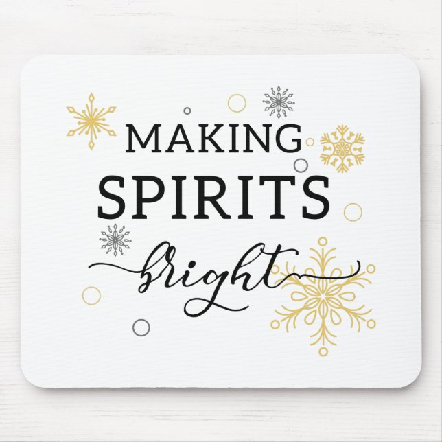 Fun Typography Christmas Mouse Pad (Front)