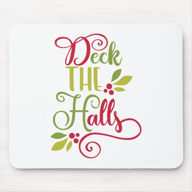 Fun Typography Christmas Mouse Pad (Front)