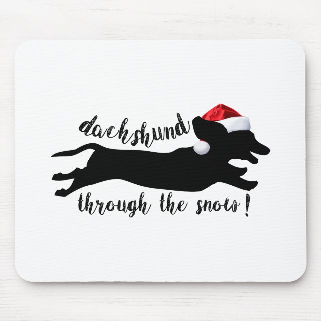 Fun Typography Christmas Mouse Pad (Front)