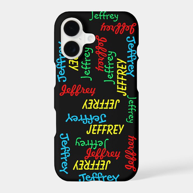Fun Typography Repeating Name, Personalised, (Back)