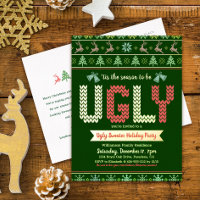 Fun Ugly Sweater Christmas Holiday Party Real Gold