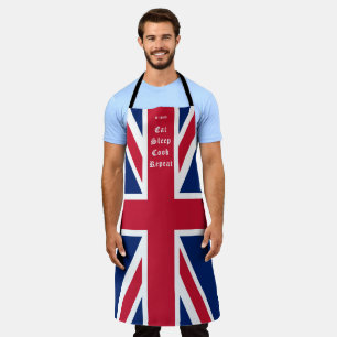 Fun Union Jack Custom Name Apron