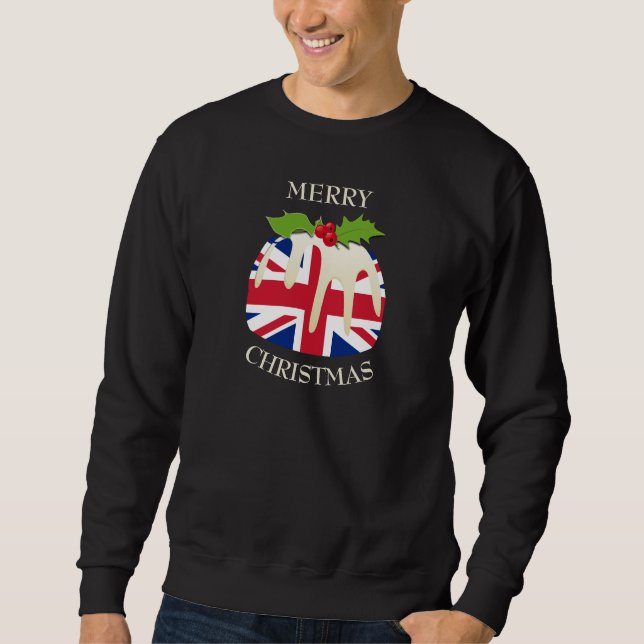 Fun | UNION JACK UK | Christmas Pudding Sweatshirt (Front)