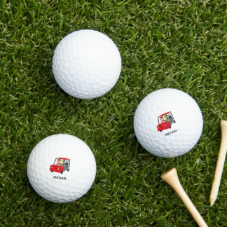 Fun Unique Cart Monogram Name Golf Balls