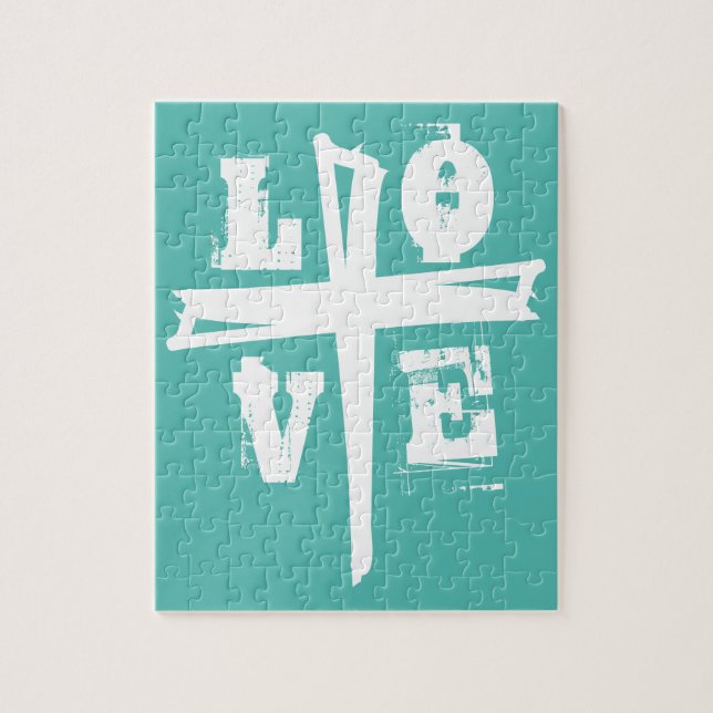 fun unique CROSS and LOVE | Jigsaw Puzzle (Vertical)