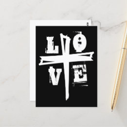 fun unique CROSS and LOVE | Postcard