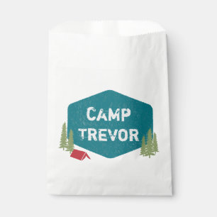 Fun Unique Personalised Camp Birthday Party Favour Bag