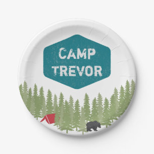 Fun Unique Personalized Camp Name Birthday Party Paper Plate