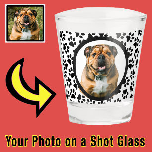 Fun Unique Stocking Stuffer Dog Pup Photo Paw     Shot Glass