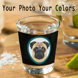 Fun Unique Stocking Stuffer Dog Pup Photo Shot Glass