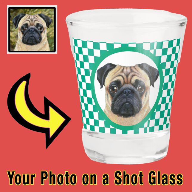 Fun Unique Your Pet Dog Puppy Custom Photo         Shot Glass (Creator Uploaded)