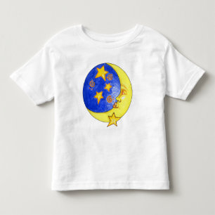 Fun Unisex stars and moon toddler t-shirt