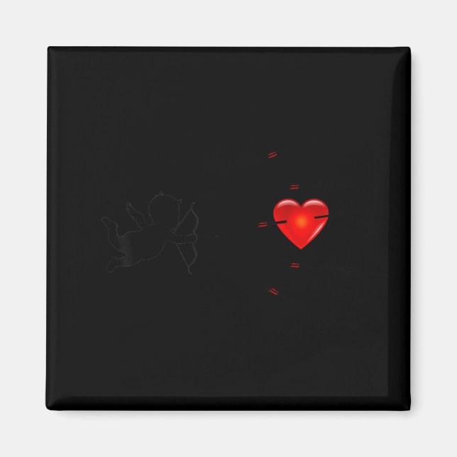Fun Valentine's Day - Cud Heart &amp; Arrows Tee S Magnet (Front)