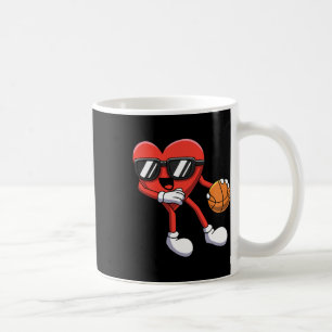 Fun Valentines Day Heart Playing Bysketbyll Boys K Coffee Mug