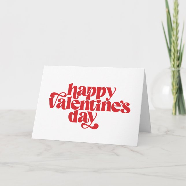 Fun Valentine's Day typography design Card (Front)
