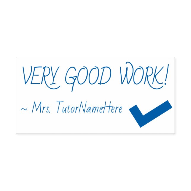 Fun "VERY GOOD WORK!" Grading Rubber Stamp (Design)